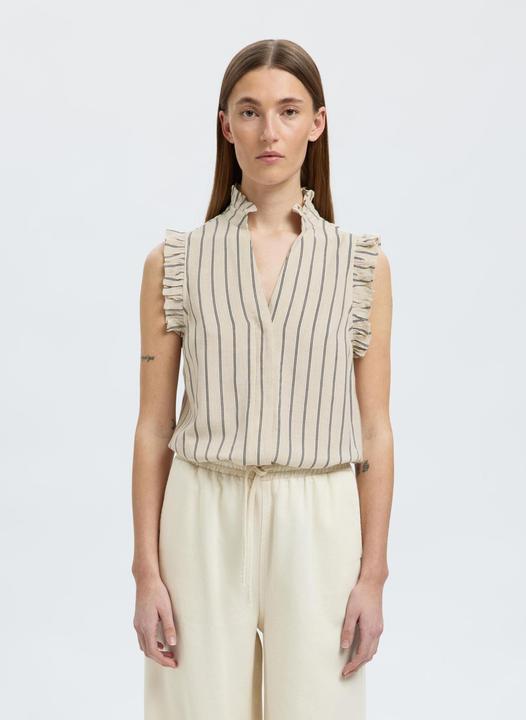 Produktbild Selected Femme Slfviva Sl Ruffle Striped Sun Top Noos (42)