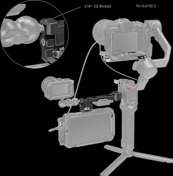 Actual product image SmallRig 3026 Monitor Mount met NATO Klem voor DJI RS 2 / RSC 2