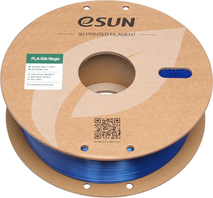 Actual product image eSUN EPLA-SILK MAGIC 1,75mm BLUE SILVER 1kg (PLA, 1.75 mm, 1000 g, Multicoloured)