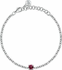 Morellato - Silver bracelet with red cubic zirconia Tesori SAIW237