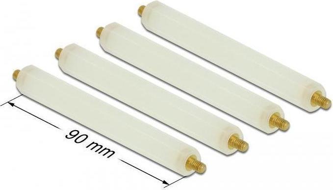 Actual product image Delock Spacer M4 x M4, hexagonal, external / external, 90 mm natural 4 pieces