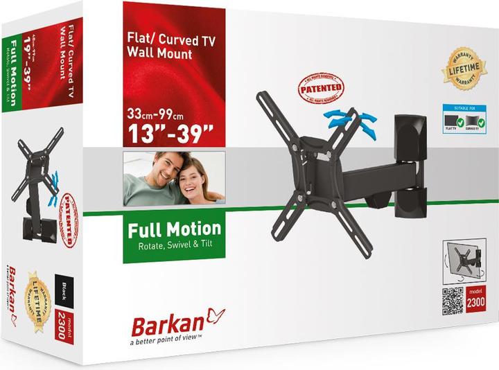 Produktbild Barkan Wandhalterung WH 2300, 19"-39" (Wand, 27", 10 kg)