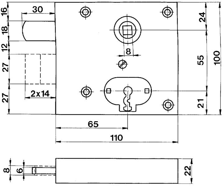 Actual product image Schänis Garden gate lock
