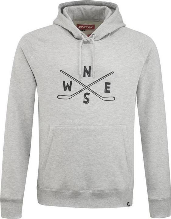 CCM Direction SR Kapuzenpullover (L, Grau) (L)