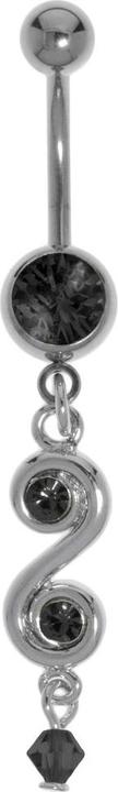 Bijouteria Bauchpiercing (Acrylglas, Chirurgenstahl 316L, Kristall, Messing rhodiniert)