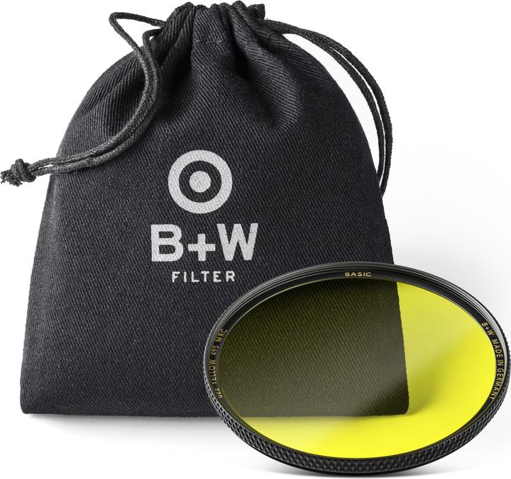 Image du produit B+W 022 Filtre jaune, clair 495, MRC/Basic 39mm (39 mm, Filtre Black Mist, 39 mm)
