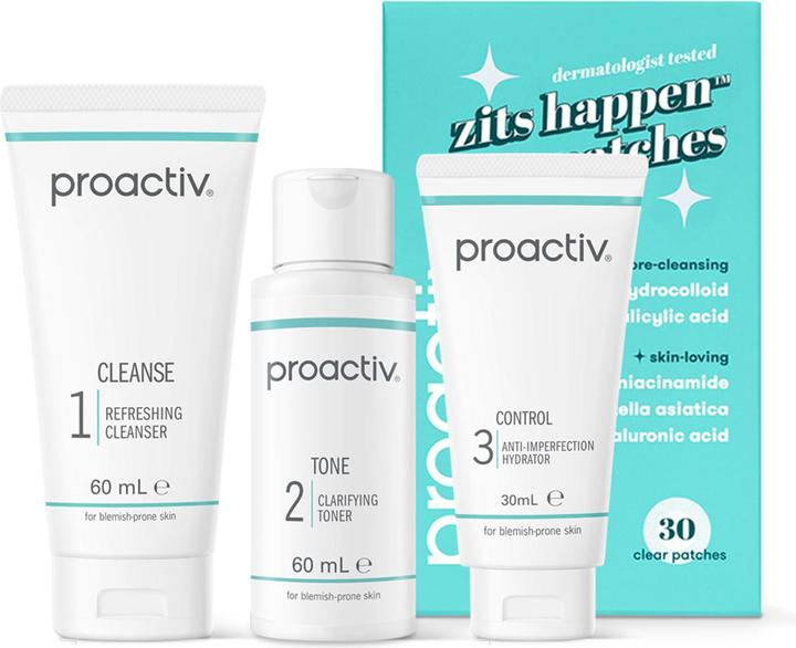 Produktbild Proactiv Solution 30 Tage Kit 150 ml + Zits Happen Patches (Reinigungstücher Gesicht, 150 ml)