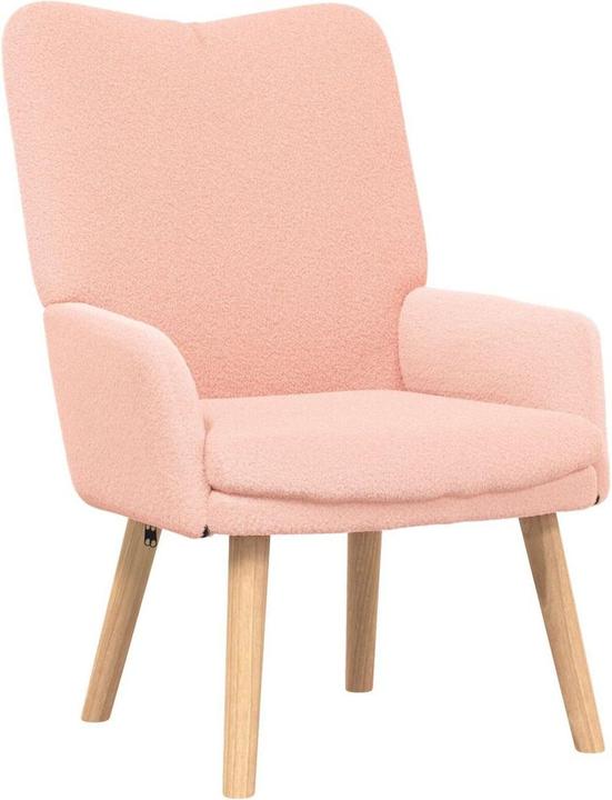 Actual product image VidaXL Recliner pink wool-like fabric