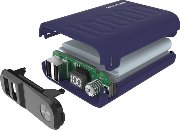 Produktbild RealPower Powerbank PB-10000 PD+ Midnight (10000 mAh, 18 W, 36 Wh)