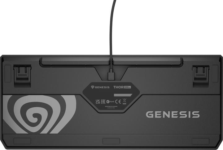Actual product image Genesis Thor 230 TKL Anchor Gray Positive RGB Outemu Red (US, Cable)