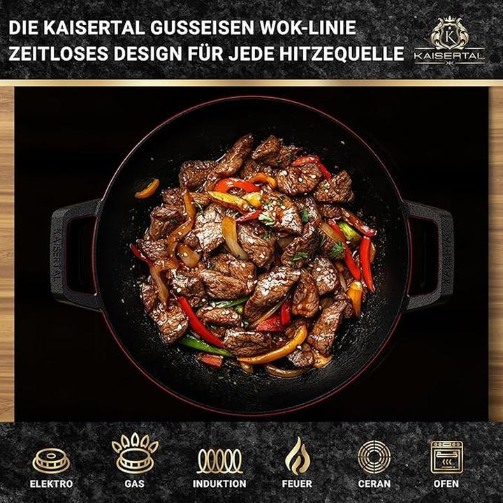 Produktbild Kaisertal Wok ohne Deckel (32 cm, Wok Pfanne, Gusseisen)