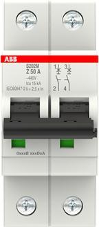 Produktbild ABB S202M-Z50 Sicherungsautomat 50A 2-polig 10kA Z-Charakter