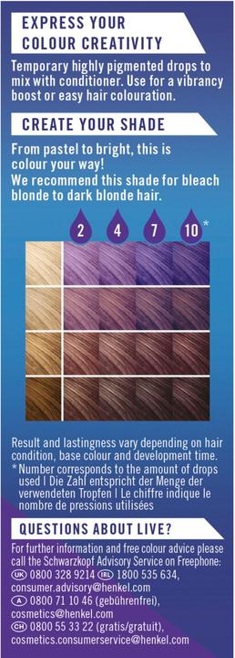 Produktbild Schwarzkopf Live Temporary Colour Drops (Violett)