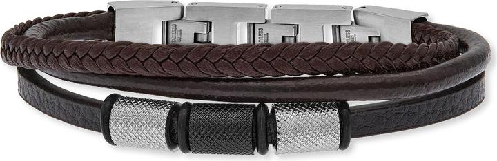 Immagine prodotto Save Brave Bracciale SBB-Flynn-BR Uomo (21.50 cm, Cuoio, Acciaio inossidabile)