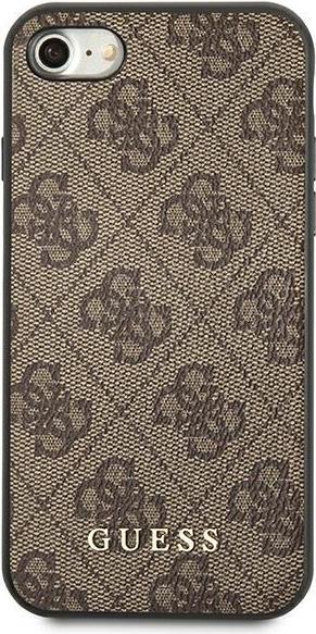 Image du produit Guess GUHCI8G4GFBR iPhone SE 2022 / 2020 / 7 / 8 brązowy/brown hard case 4G Metal Gold Logo (Apple iPhone 7, Apple iPhone SE, Apple iPhone 8)