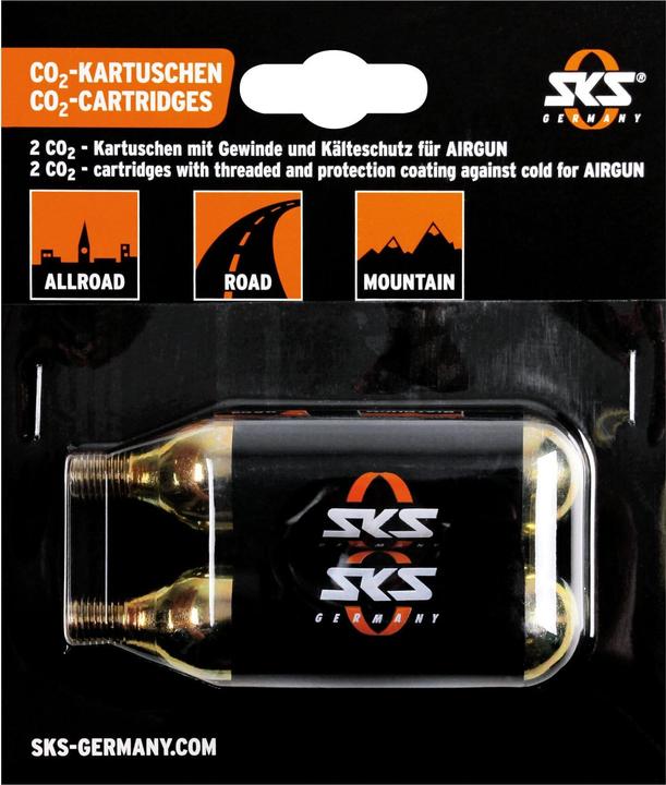 SKS CO2-patronen 2 x 24g met schroefdraad (CO2 vervangingspatronen)