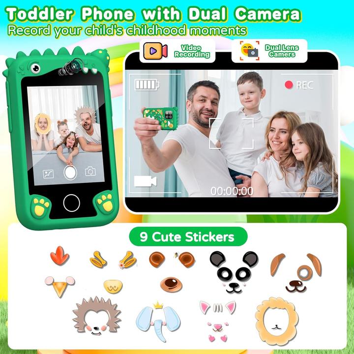Actual product image Adicop Pretend Smartphone Kinderkamera mit Touchscreen