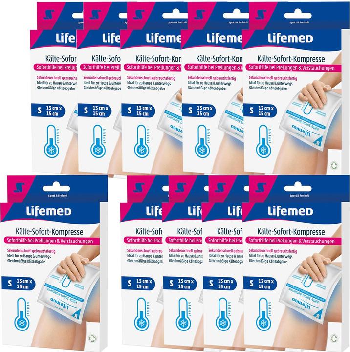 Actual product image Lifemed Instant cold compress for travelling & sports, set of 10 (10 x)