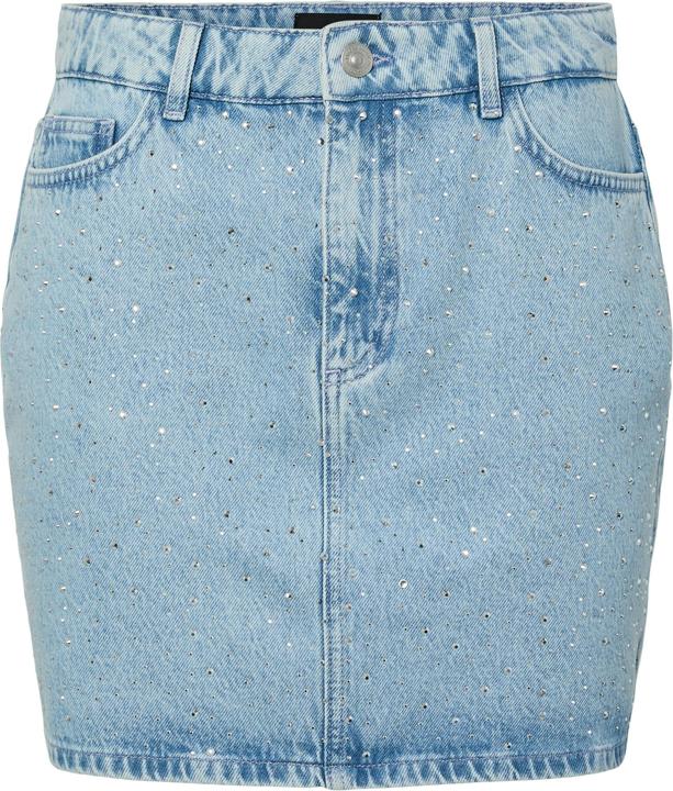 Pieces PCNOEL STRASS MINI Jeansrock