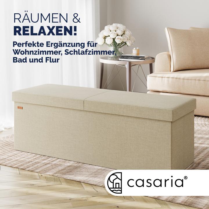 Actual product image Casaria Sitztruhe mit Stauraum (115 cm)