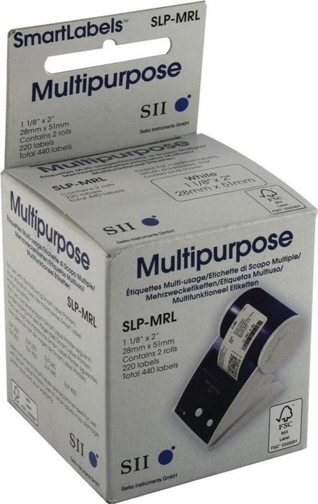 Actual product image Seiko SLP-RMRL 28 x 51mm 2 ROLLS (5.10 cm)