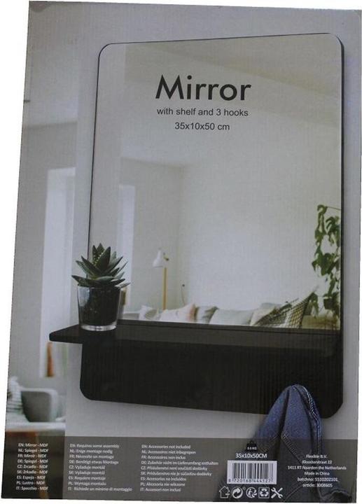Productafbeelding Champ Spiegel met plank (35 x 50 cm)