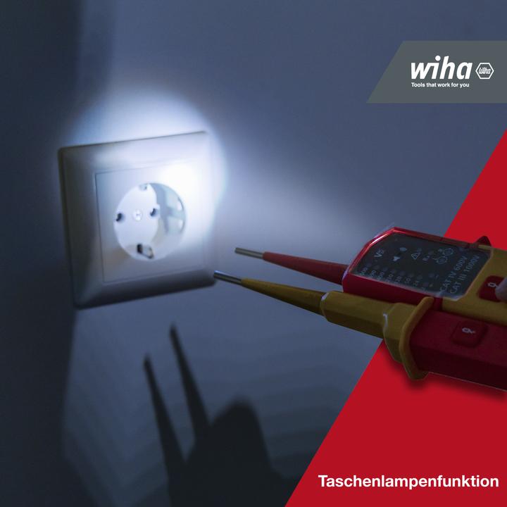 Actual product image Wiha Voltage and continuity tester (CAT IV 600V, CAT III)