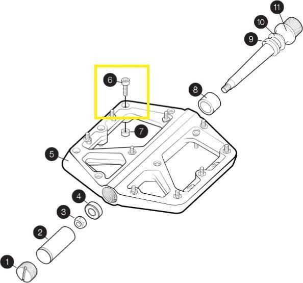 Actual product image Crankbrothers pedal socket head pin stamp 1