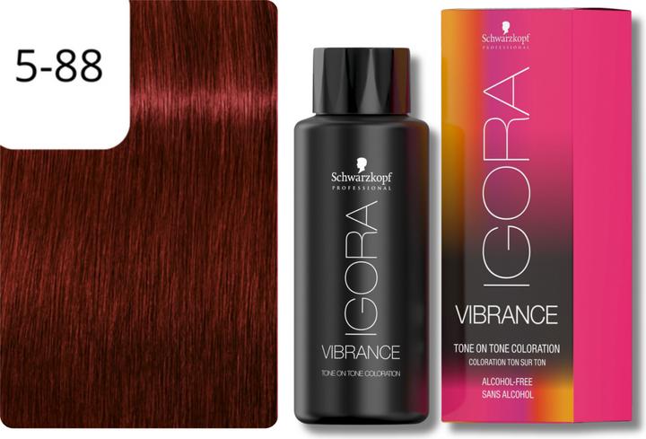Actual product image Schwarzkopf Professional IGORA Vibrance Hair Tint NEW (5-88 Light Brown Red Extra)