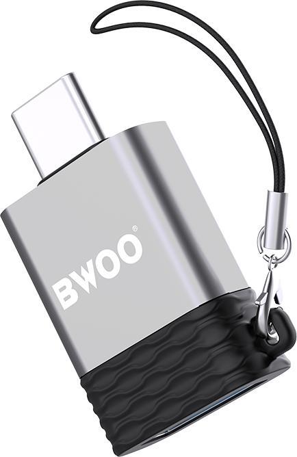 Actual product image Bwoo adapter BZ-35 USB - USB-C gray OTG