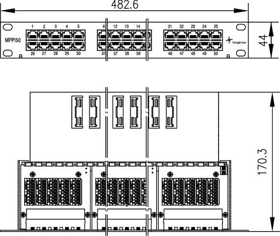Produktbild Telegärtner Patchpanel ISDN