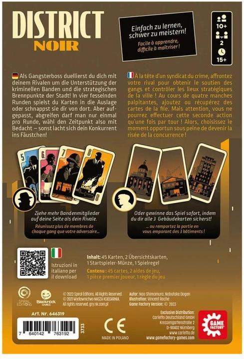 Produktbild Game Factory District Noir (Deutsch, Französisch)