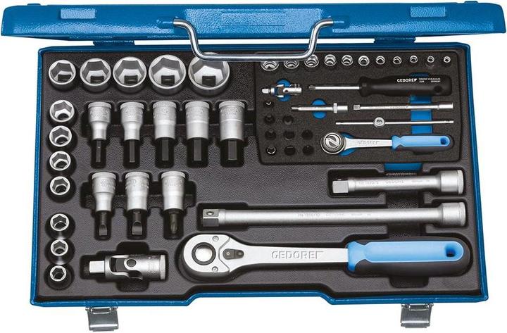 Produktbild Gedore 19 V20 U-10 Steckschlüssel-Satz 1/4"+1/2" 50-teilig 4-30 mm (19 mm, 6 mm, 12 mm, 24 mm, 14 mm, 22 mm, 5.5 mm, 10 mm, 27 mm, 7 mm, 17 mm, 11 mm, 5 mm, 15 mm, 30 mm, 8 mm, 9 mm, 4.5 mm, 13 mm, 4 mm)