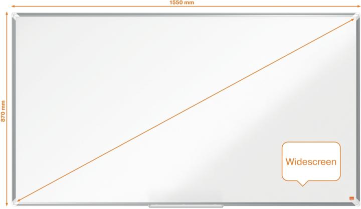 Produktbild Nobo Weisswandtafel Widescreen Premium Plus Stahl Nano Clean (155 x 87 cm)