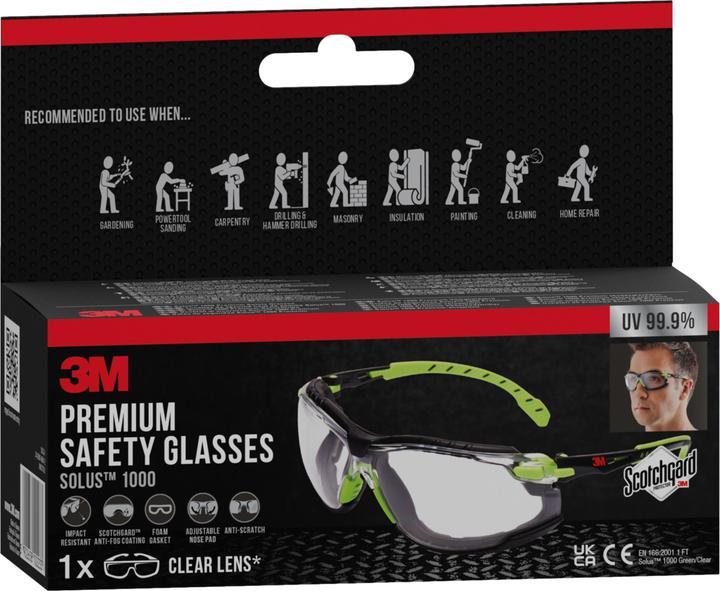 Actual product image 3M Solus safety goggles