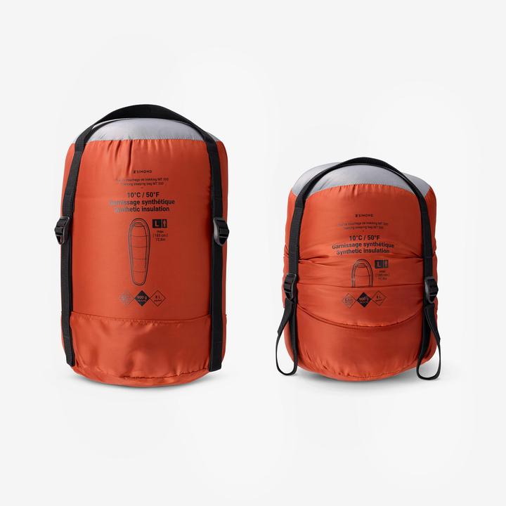 Immagine prodotto Simond Mumienschlafsack koppelbar kompakt Trekking - MT500 10 °C Kunstfaser (40 cm)