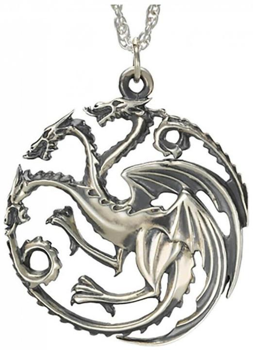 Noble Collection Game of Thrones Pendant & Necklace Targaryen Sigil (Sterling Silver) Nob0064 (Sterling Silver)