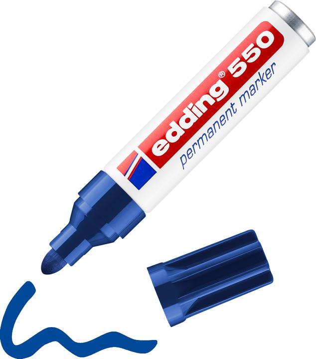 Actual product image Edding Permanent marker 550 (Blue, 4 mm, 1 x)
