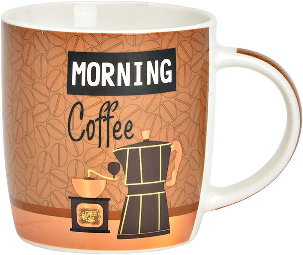 Produktbild G. Wurm Becher, Morning Coffee, aus Porzellan braun (B/H/T) 12x9x9cm 350ml (350 ml, 1 x)