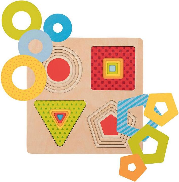Actual product image Goki Layer puzzle shapes (16 pieces)