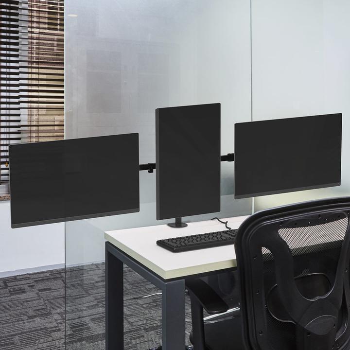 Image du produit Support de bureau pour écran, 3 écrans jusqu'à 27", VESA (Tables, 27")