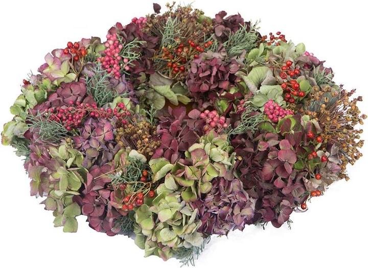 Immagine prodotto VEG and the City Corona d'Avvento di fiori secchi Piana - senza candele (40 cm)
