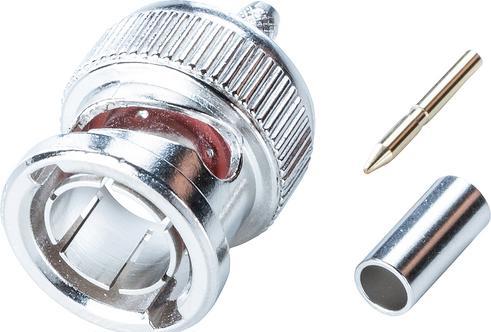 Actual product image RND Electronics Connector, BNC, Brass, Plug, Straight, 75Ohm, Crimp connection