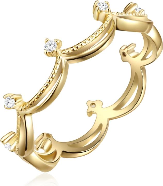 Immagine prodotto Glanzstücke München Corona da donna in argento sterling con zirconi in oro giallo - 15808 (48, 925 Argento)