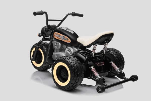 Actual product image Es-toys Elektro Kindermotorrad 2x800W Brushless Motoren – 24V7A – Schwarz (24 V)
