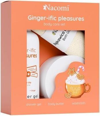 Nacomi Body Care Ginger Set - Shower Gel 300ml, Body Butter 100ml, Bath Glove (300 ml)