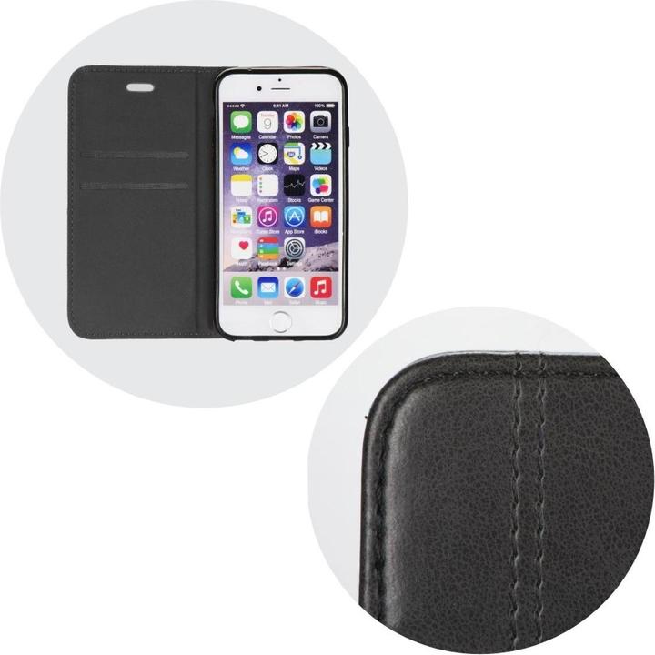 Produktbild König Design Apple iPhone 12 mini Handy Hülle Schutz Tasche Case Flip Cover Wallet Schwarz (Apple iPhone 12 mini)