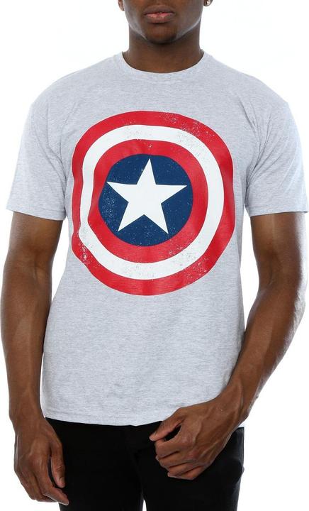Produktbild Captain America Distressed Schild TShirt (L)