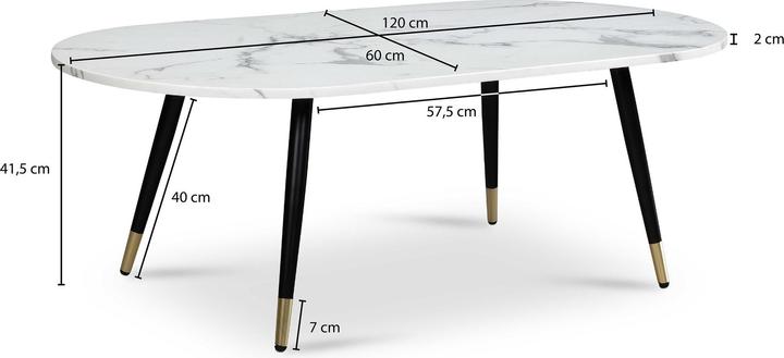 Produktbild FineBuy Sofatisch (120 x 60 x 42 cm)