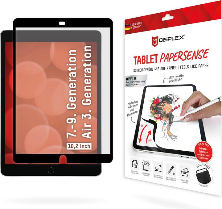 Produktbild Displex Tablet Papersense, iPad Paper Feeling Schutzfolie (1 Stück, iPad Air 2019 (3. Gen), IPad 10.2 (2019/2020/2021))